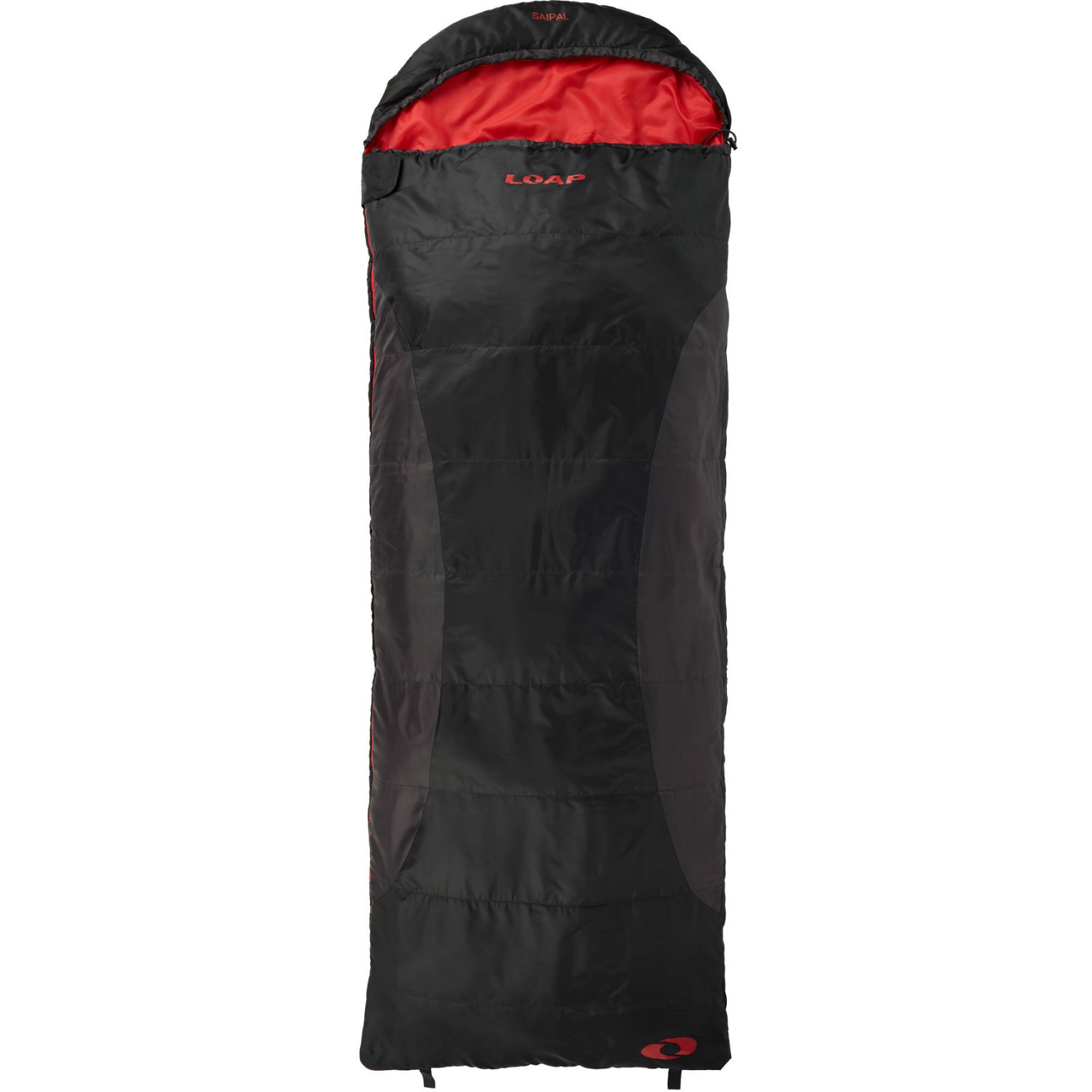 Dekový spacák Loap Saipal Zip: Pravý / Barva: černá/červená