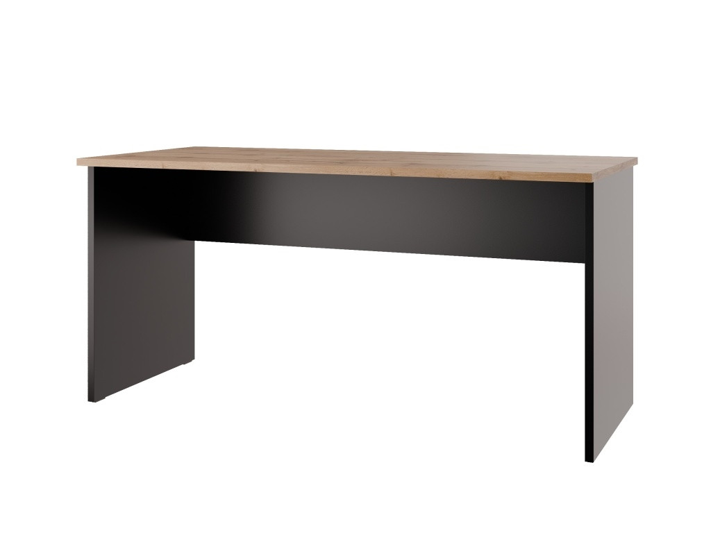 Kancelářský psací stůl NEJBY GIANNI + ABS hrany, černá/dub wotan