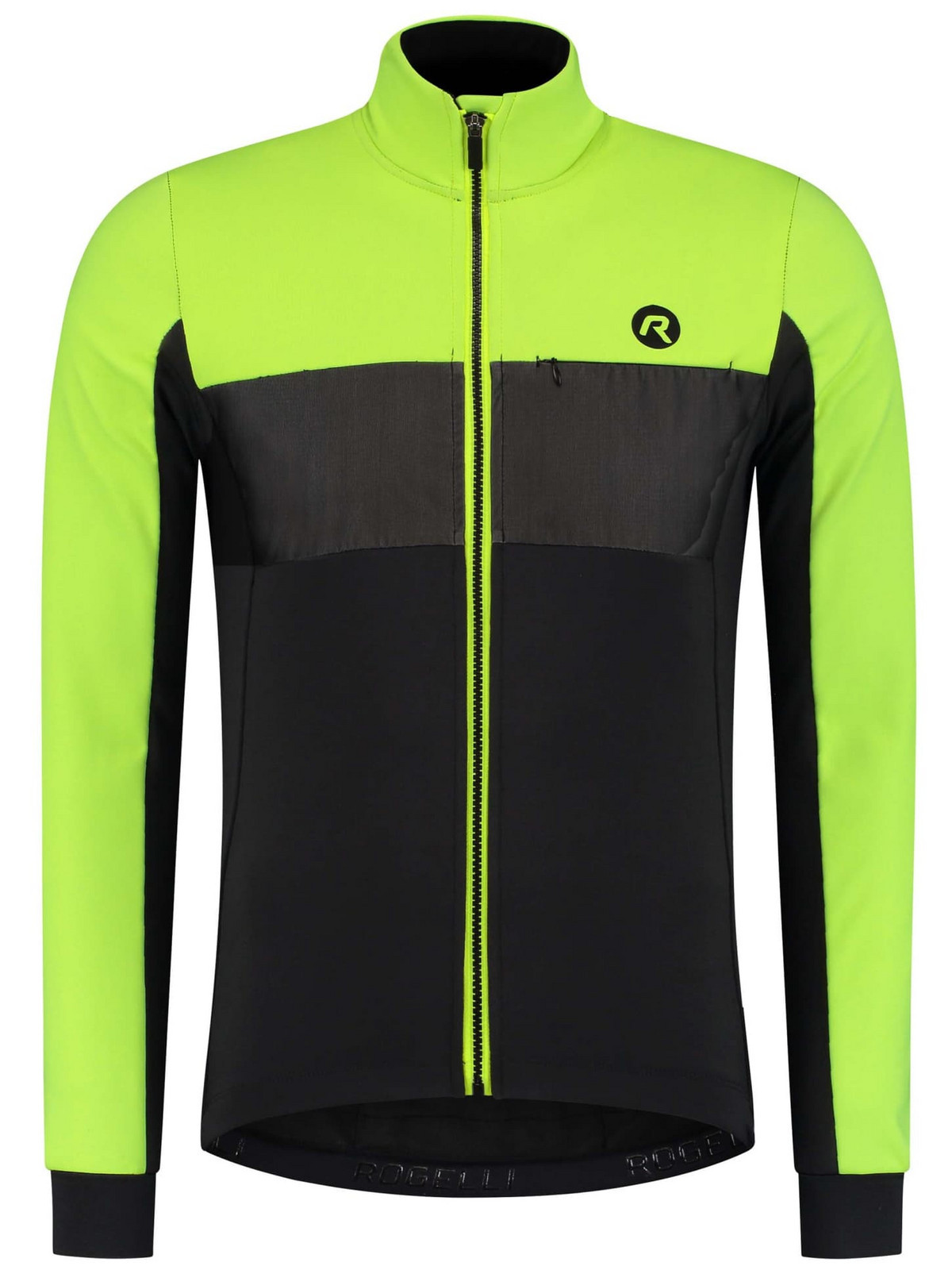 Silně hřejivá zimní bunda Rogelli ATTQ s výraznými reflexními panely, černo-reflexní žlutá 2XL