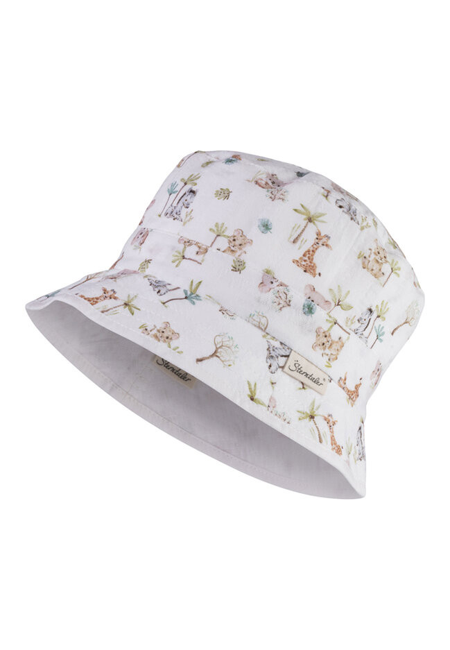 STERNTALER Klobouk oboustranný bavlna safari ecru uni- 47 cm 9-12 m