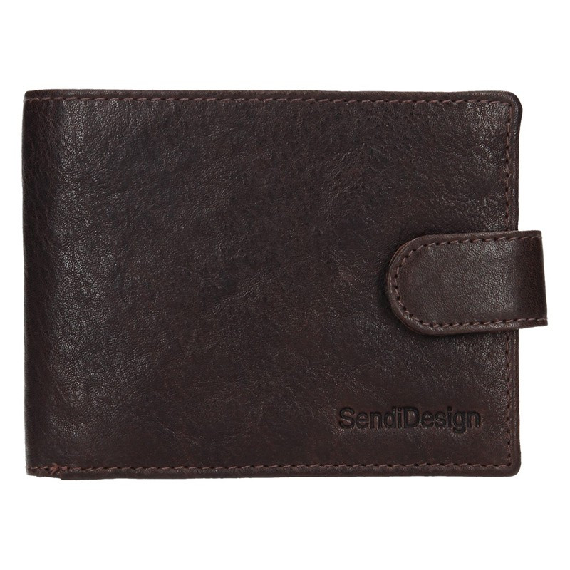 Pánská kožená peněženka SendiDesign Robert - hnědá