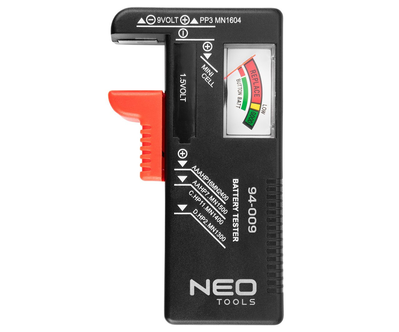 Tester baterií univerzální Neo Tools 94-009