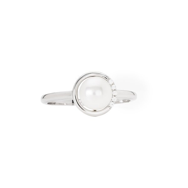 Prsten se syntetickou perlou 125-393-8478 55