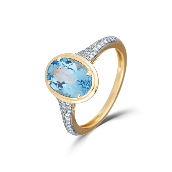Prsten s topazem 224-957-BT45 53-3.05g