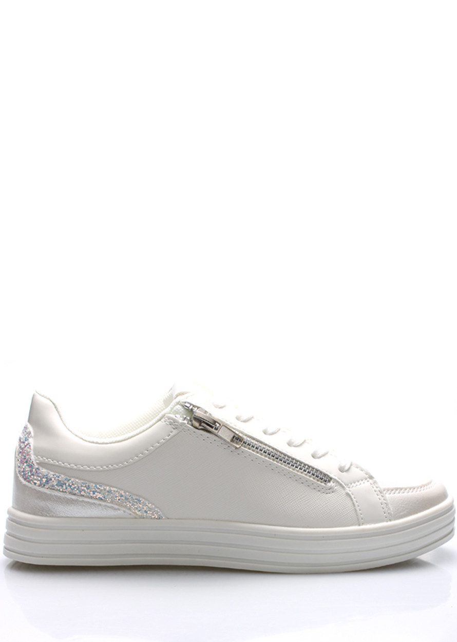 Bílé tenisky se zipem Claudia Ghizzani Velikost: 38