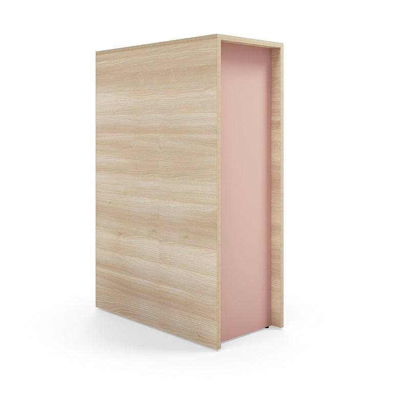 Stupňovité sezení TOGETHER, 1200x800x400 mm, jasan, tmavě růžová