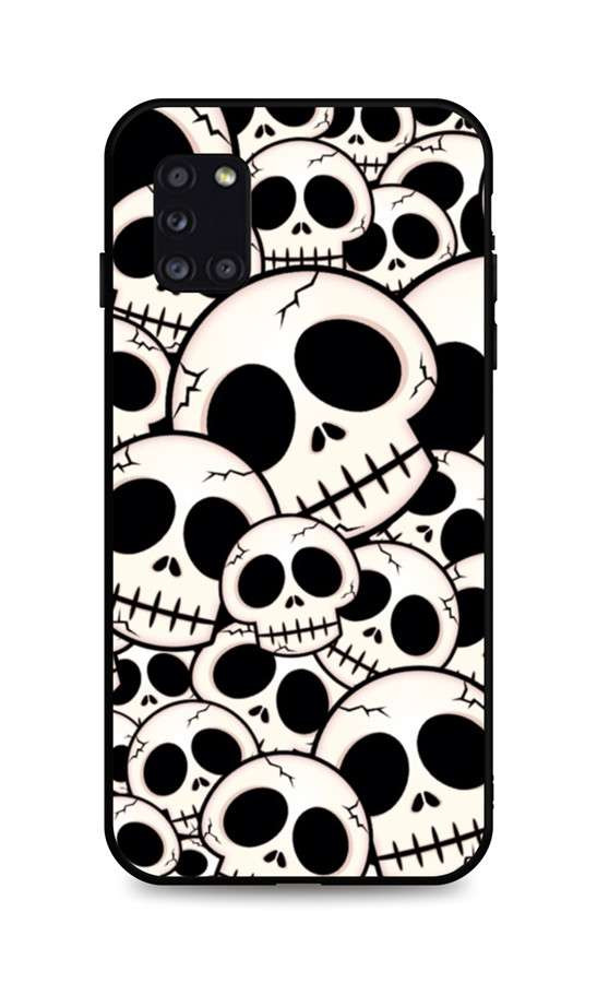 Kryt TopQ LUXURY Samsung A31 pevný Skulls 50896