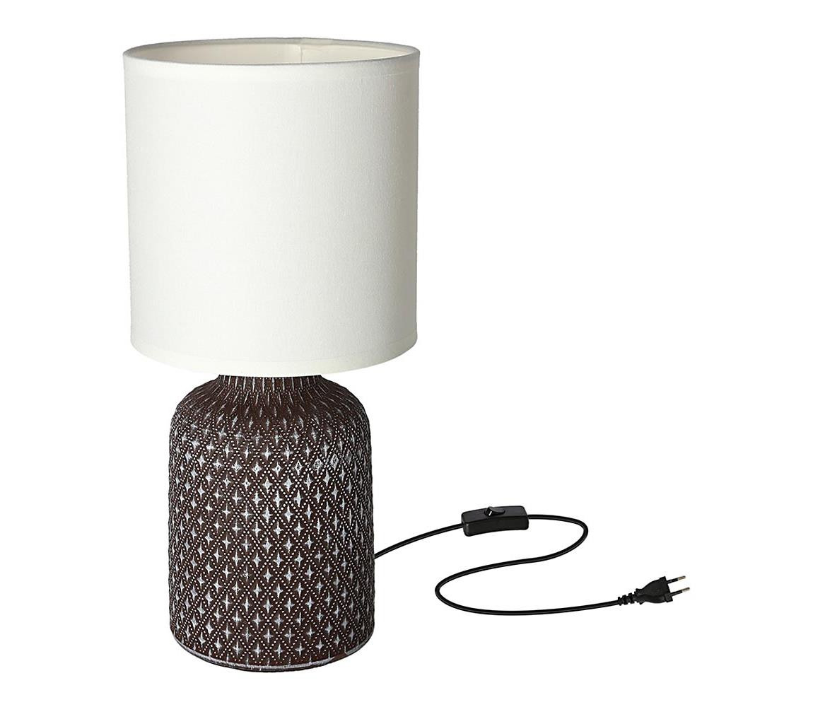 Stolní lampa INER 1xE14/40W/230V hnědá
