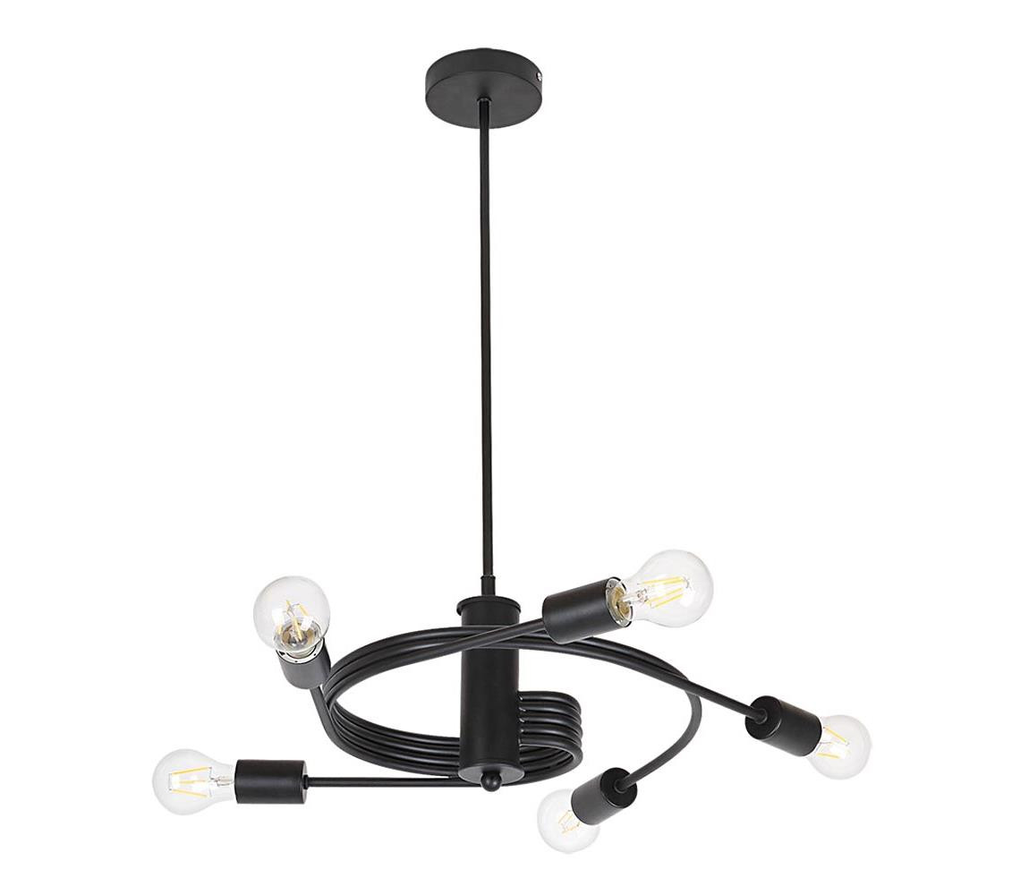 Rabalux Rabalux 2098 - Přisazený lustr CARLY 5xE27/15W/230V černá