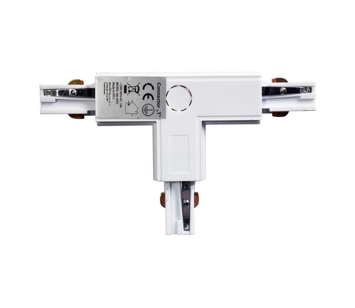 Konektor pro svítidla v lištovém systému 3-fázový TRACK bílá typ T