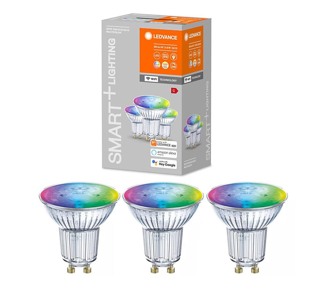 Ledvance SADA 3x LED RGBW Stmívatelná žárovka SMART+ GU10/4,9W/230V 2700K-6500K- Ledvance