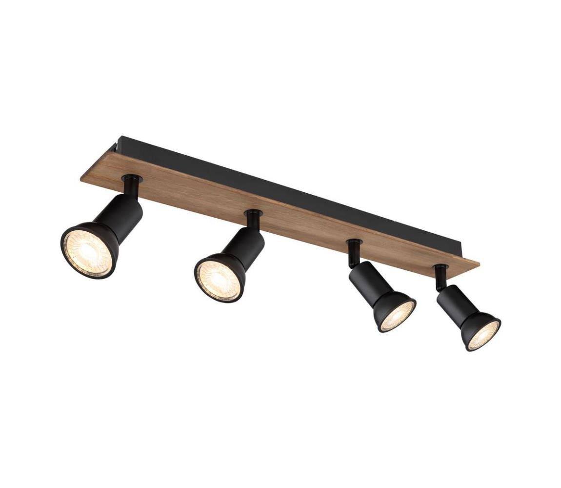 Globo Globo 57998-4W - Bodové svítidlo DREW 4xGU10/35W/230V dřevo/kov