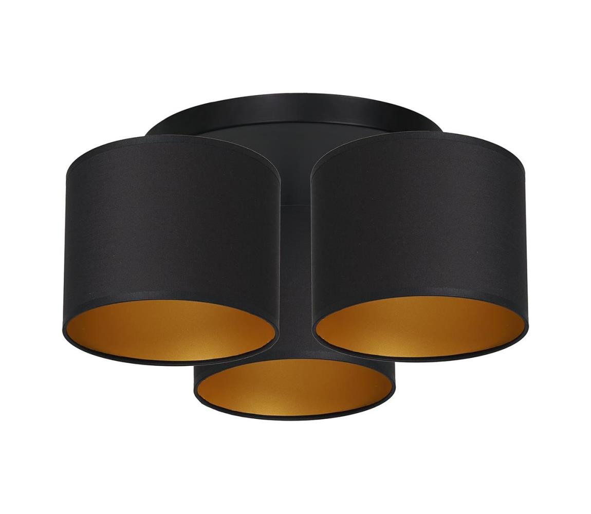 Lustr přisazený ARDEN 3xE27/60W/230V černá/zlatá