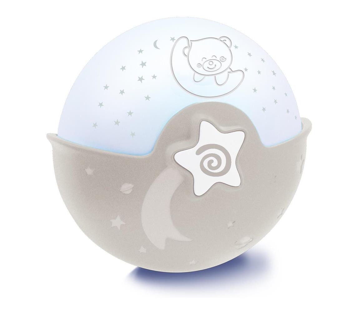 Infantino Infantino - Dětská lampička s projektorem 3xAA šedá