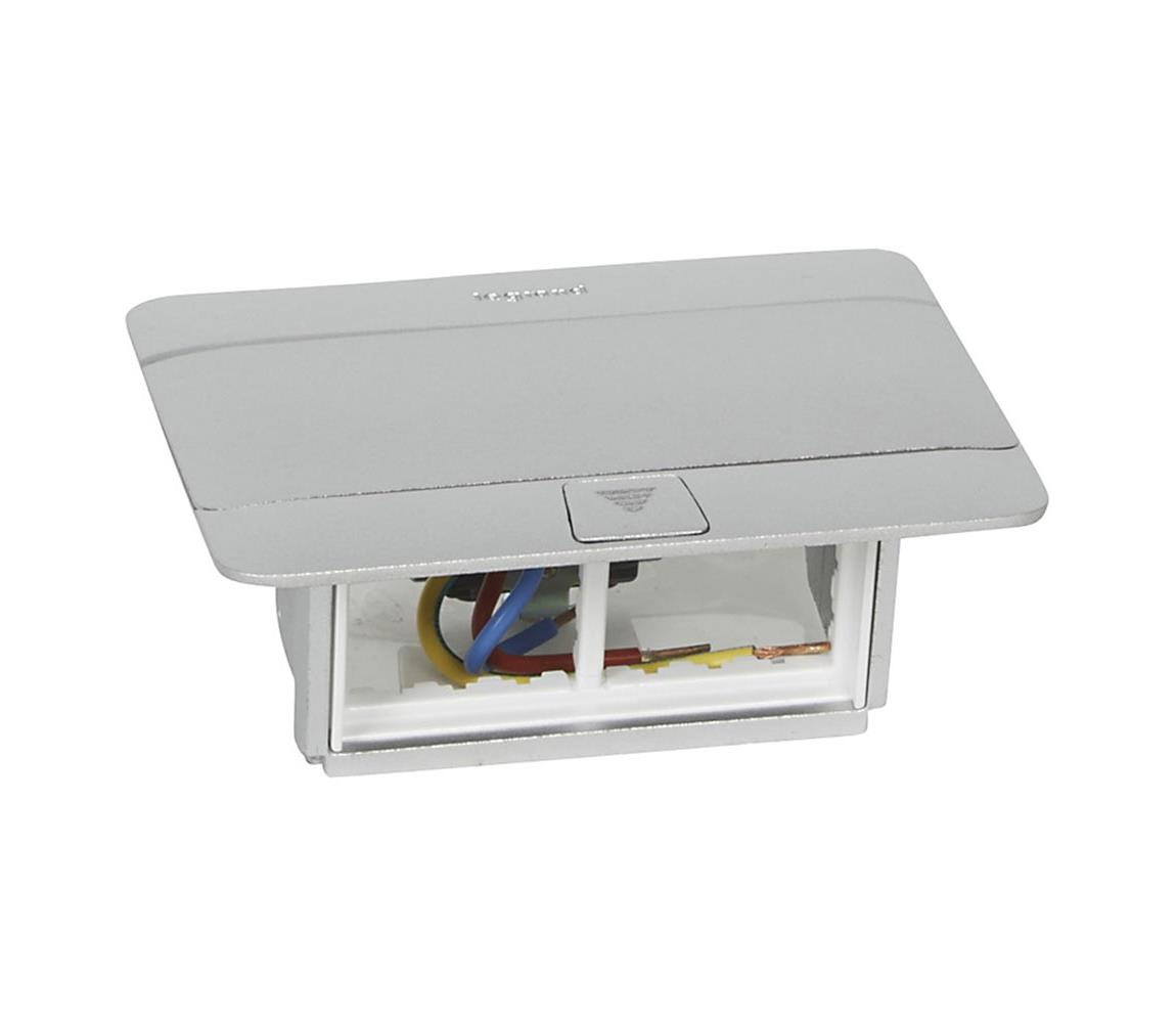 LEGRAND Legrand 54011 - Zásuvkový rámeček pro desku stolu POP-UP 4M hliník