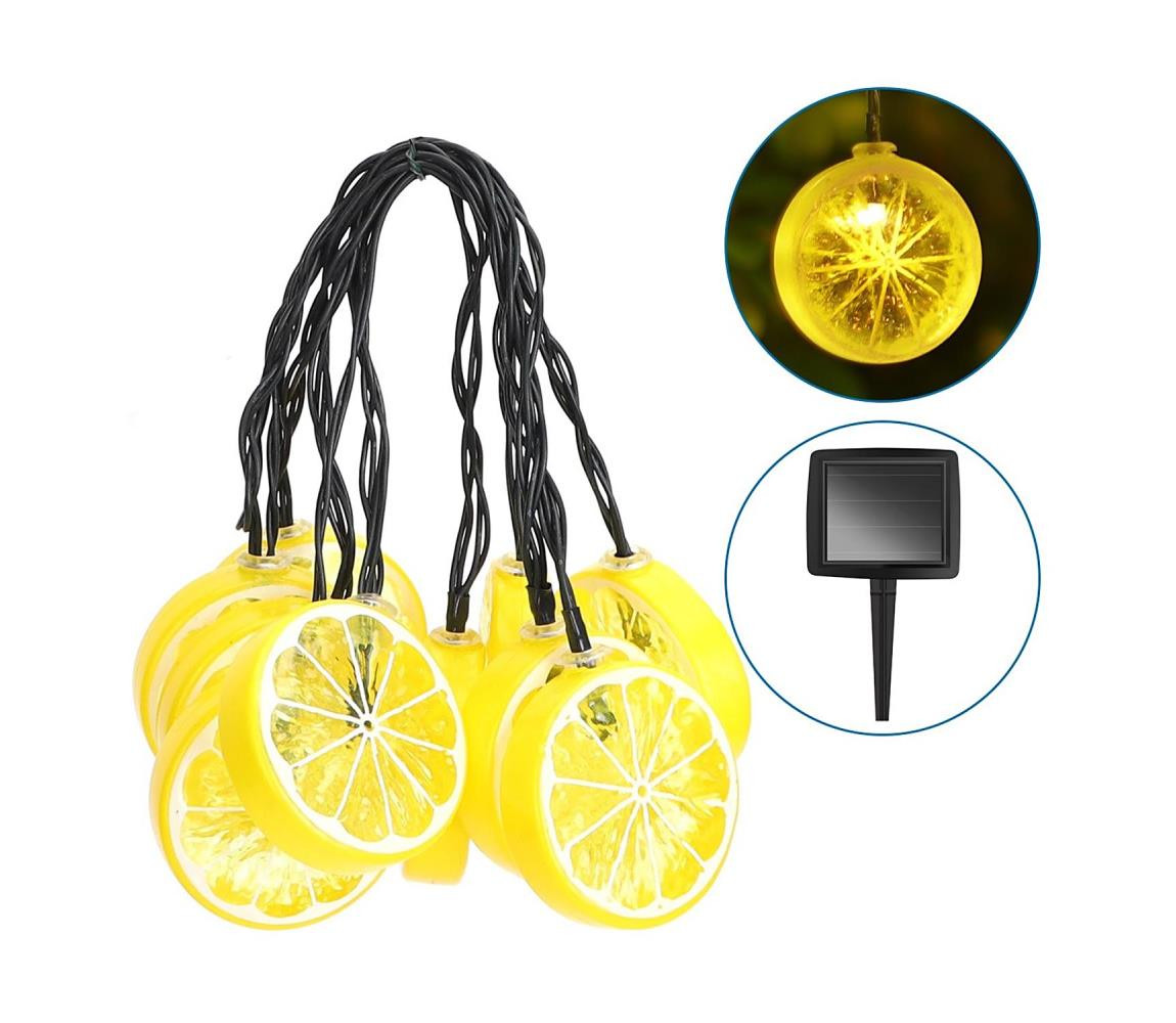 B.V.  - LED Solární řetěz 10xLED/3,8m IP44 teplá bílá