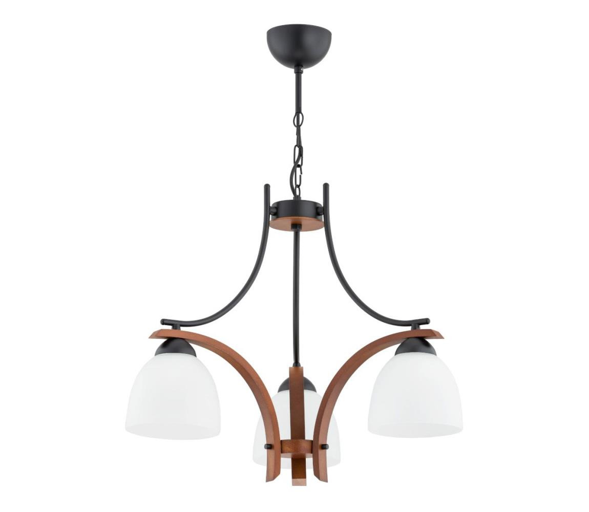 Lustr na řetězu BAFIA 3xE27/15W/230V hnědá