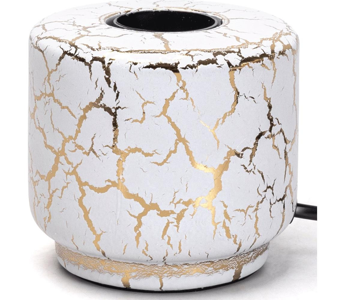 B.V.  - Stolní lampa 1xE27/60W/230V bílá/zlatá