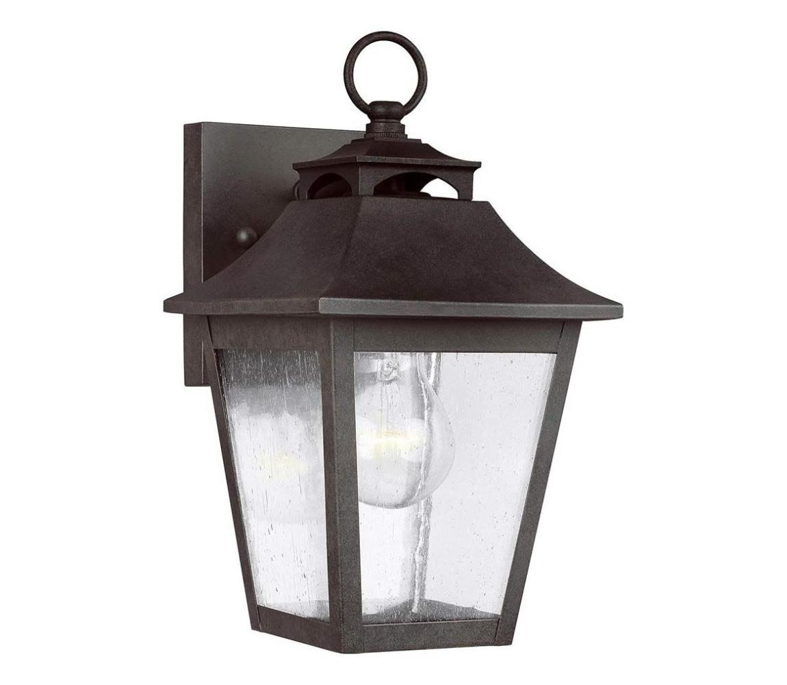 Elstead Feiss FE-GALENA2-S-SBL - Venkovní nástěnné svítidlo GALENA 1xE27/60W/230V IP44