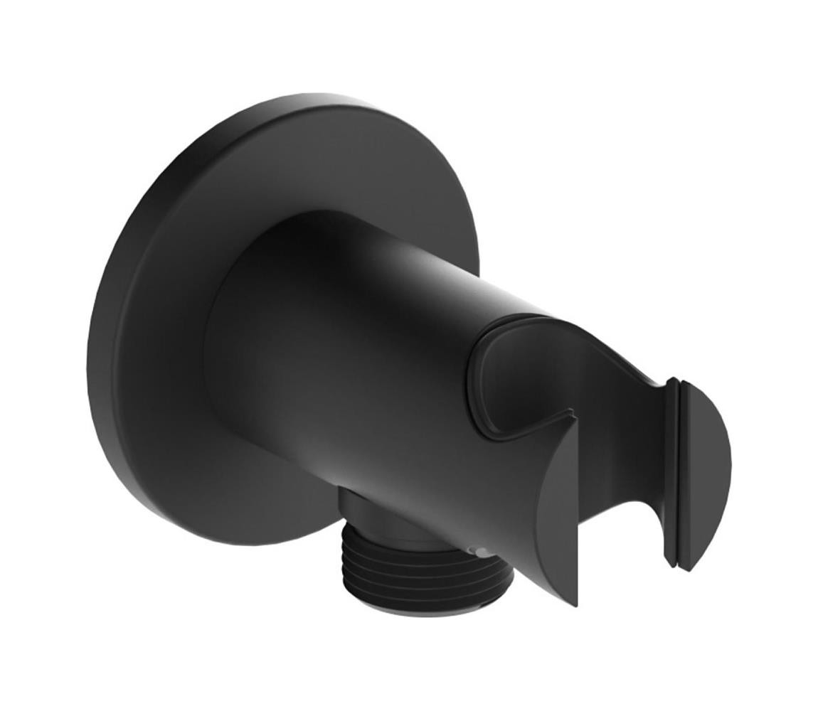 KFA Armatura KFA Armatura 845-053-81 - Kulatý držák sprchy s vývodem MOZA mosaz/matná černá