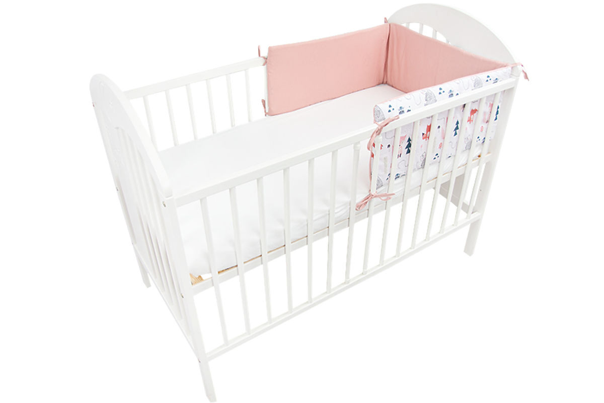 Ochranný mantinel 180 do postýlky Liška - růžová