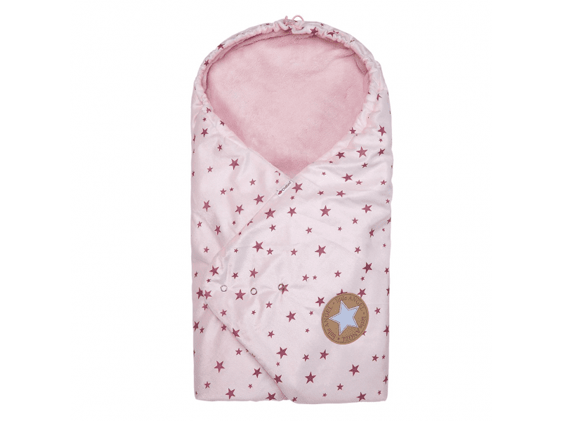 Little Angel Zavinovačka multifunkční 5ti bod+podhlavník Outlast® růžová/sv.pudrová 76x76cm