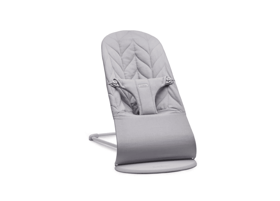 Baby Björn lehátko BLISS Light Grey Petal Woven, světle šedá konstrukce