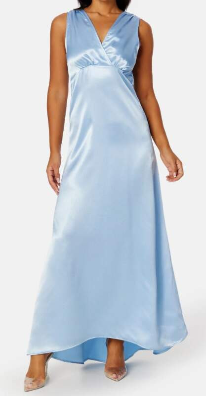 Modré saténové šaty VILA, M