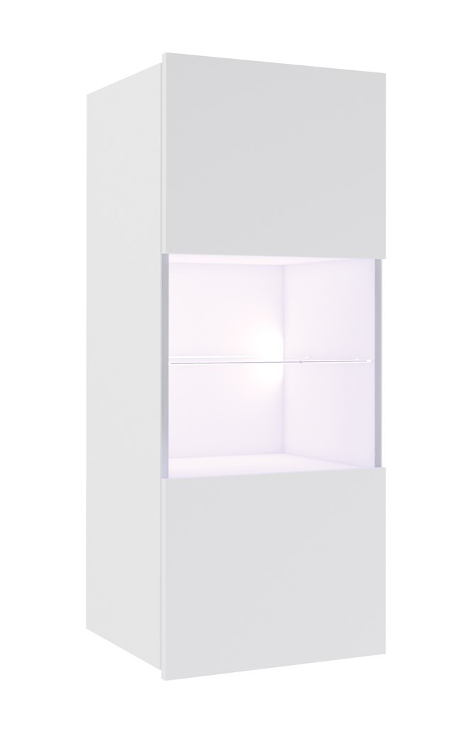 GAB Závěsná vitrína LORONA, Bílá 45 cm