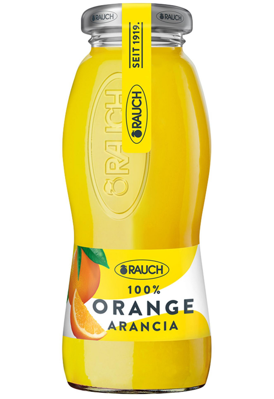 Džus Rauch - 100%, pomeranč, sklo, 24x 0,2 l