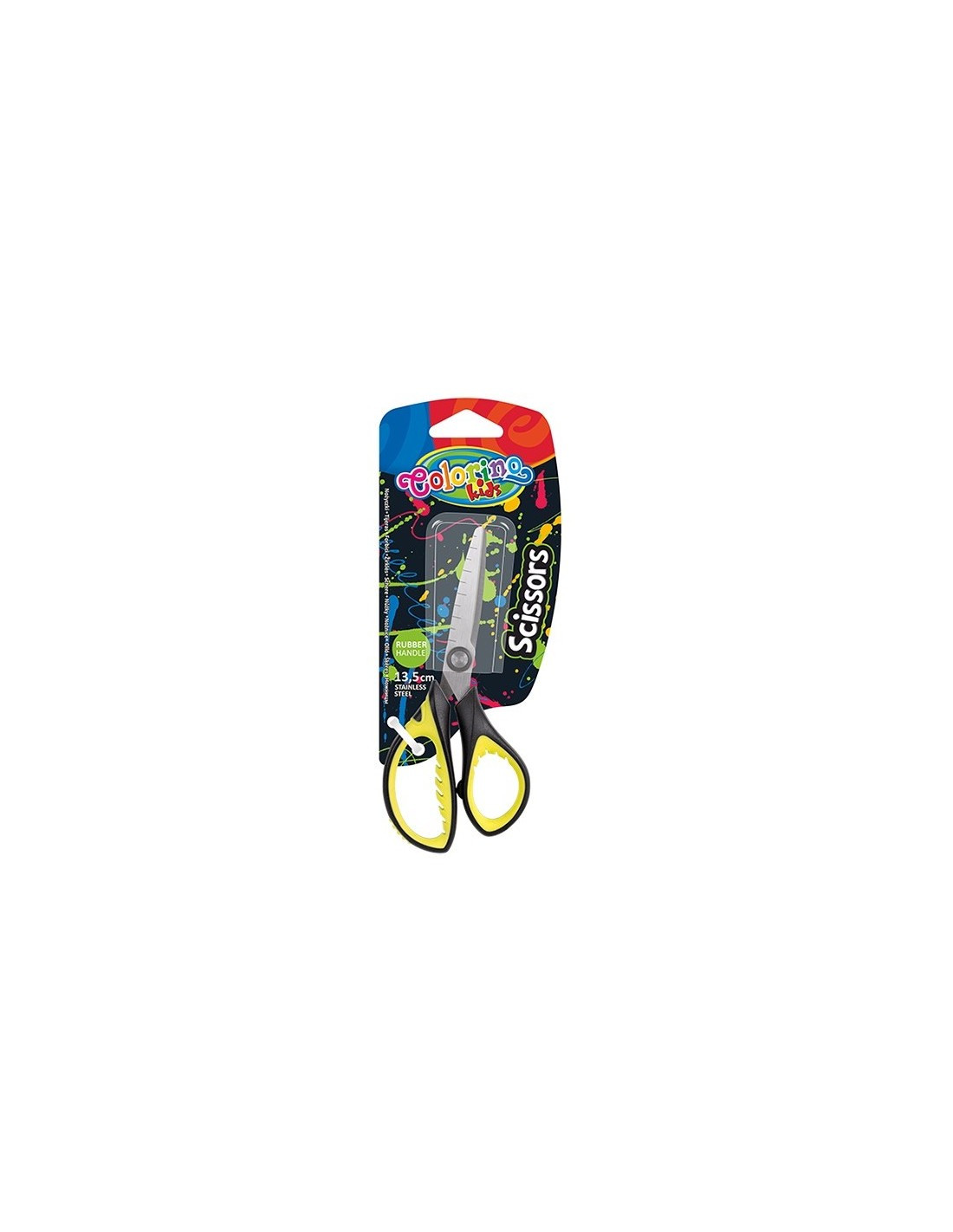 Colorino Colorino, 92593PTR, nůžky s ryskou, 13,5 cm, mix barev, 1 ks Barva: Žlutá