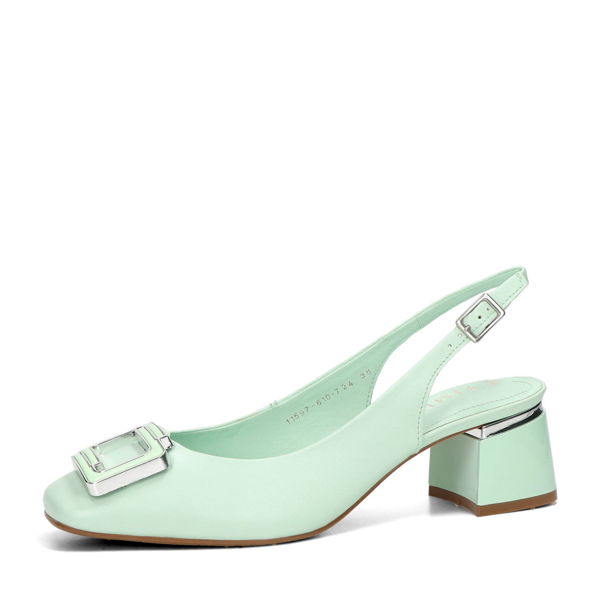 ETIMEĒ dámské módní lodičky s otevřenou patou  - zelené - 36