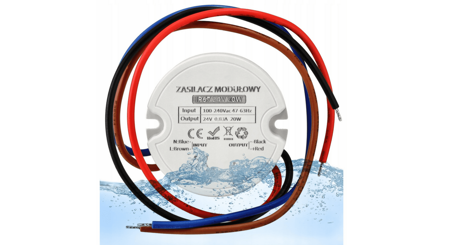 Eco Light 24V - 20W - 0,8A - IP67 voděodolný zdroj pro LED pásek EC20818