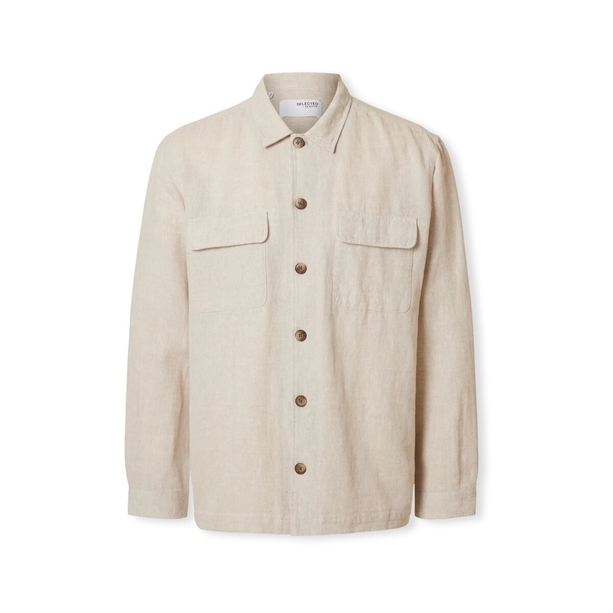 Selected  Noos Leroy Sun Shirt - Pure Cashmere  Béžová