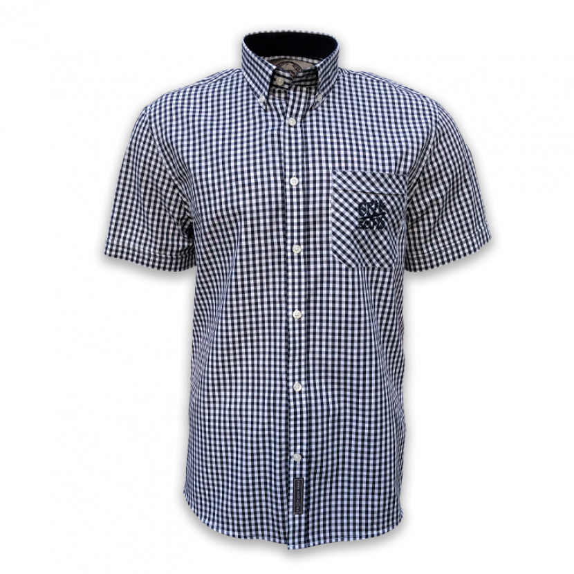 Košile pánská Erik and Sons Tyrholm - černá-bílá, L