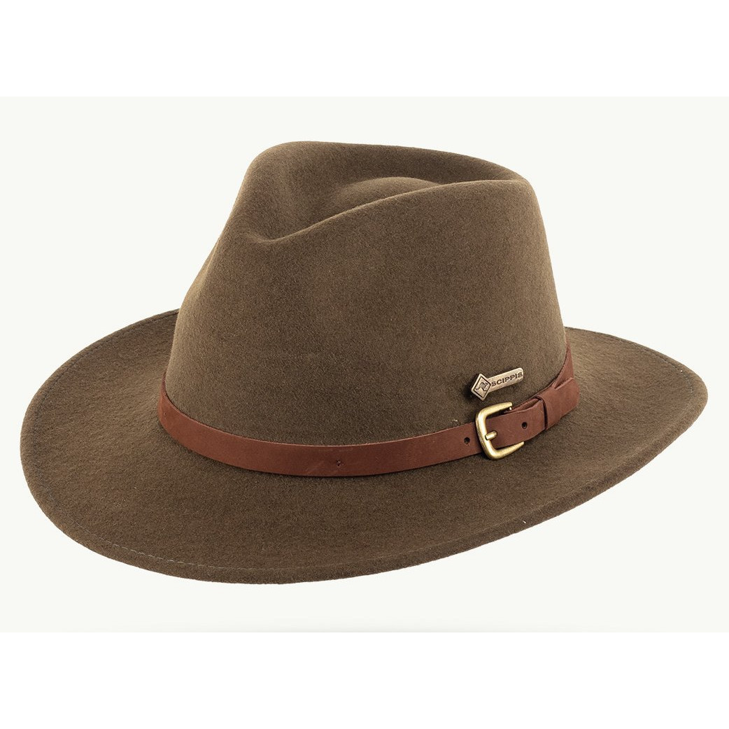 Klobouk vlněný Scippis Montero - hnědý, M