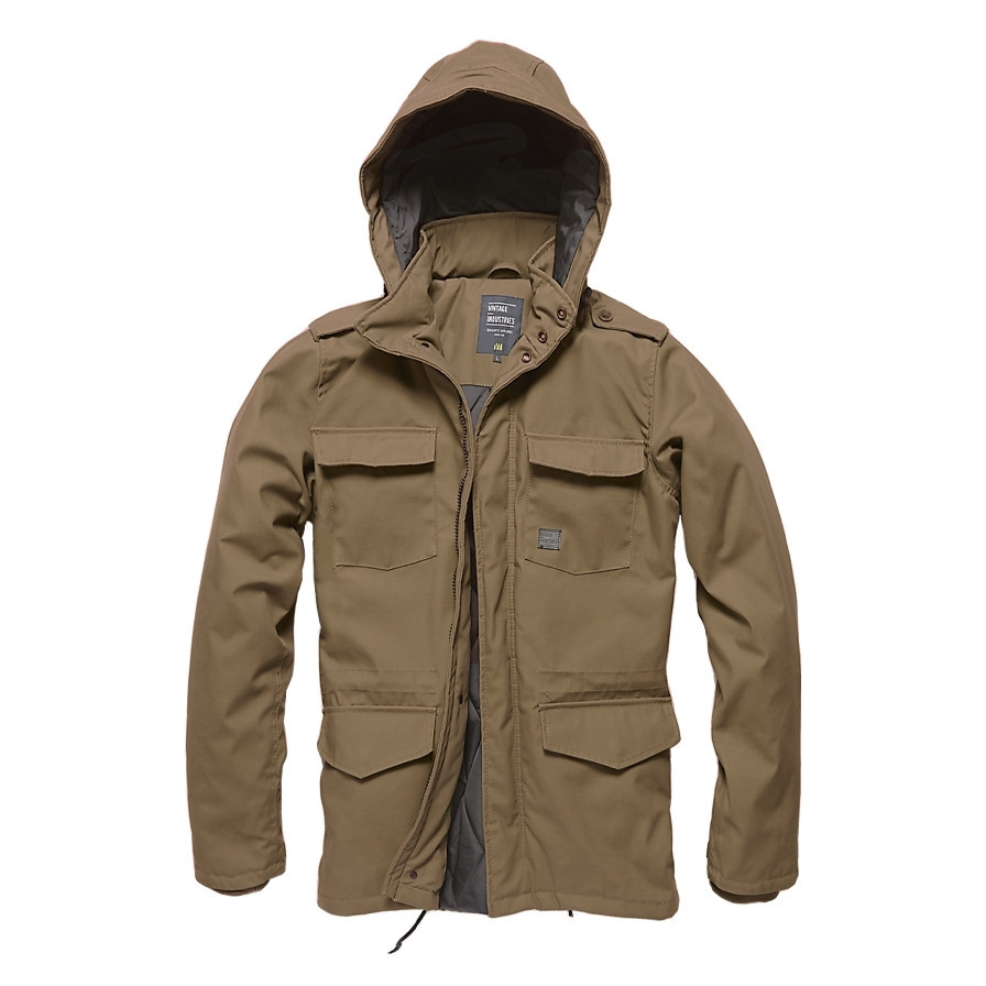 Bunda Vintage Industries Darren - hnědá, S