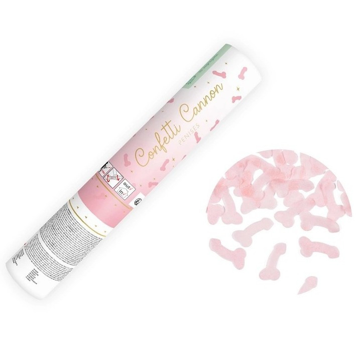 Vystřelovací konfety Penis světle růžový 20 cm