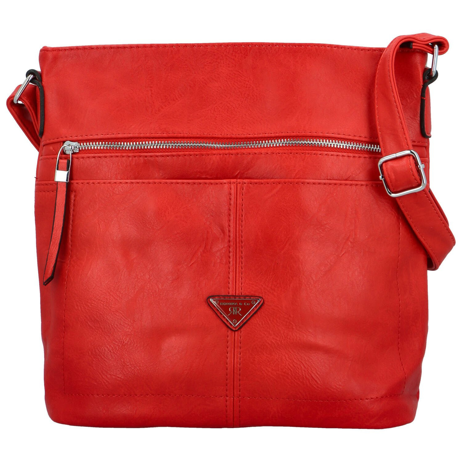 Trendy dámská koženková crossbody kabelka Skyler, červená