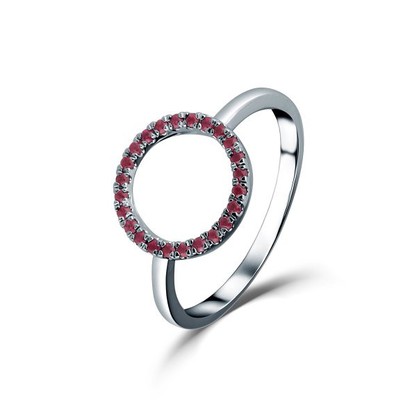 Prsten s rubíny 324-244-RU35 51-2.10g