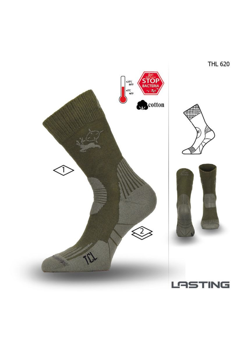 Lasting Ponožky THL 620 zelená Velikost: (42 - 45) L