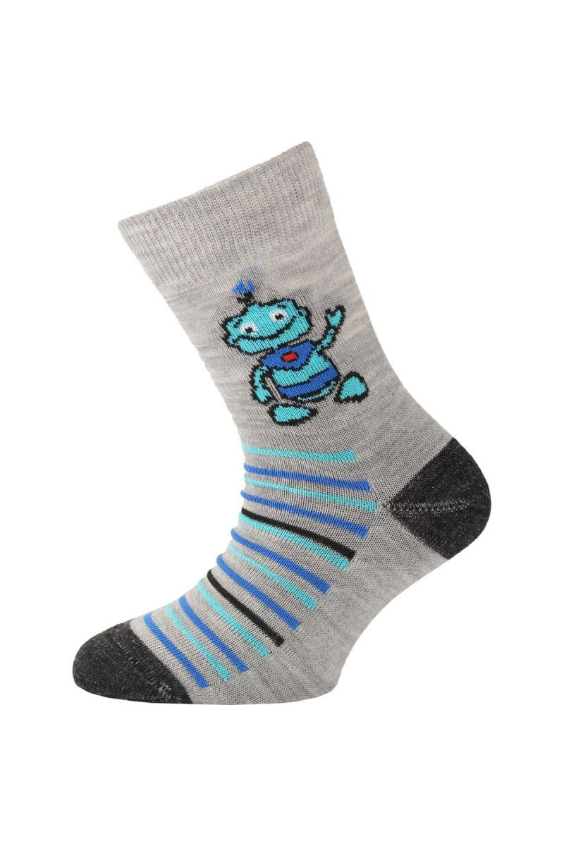 Lasting dětské merino ponožky TJB šedé Velikost: (24-28) XXS