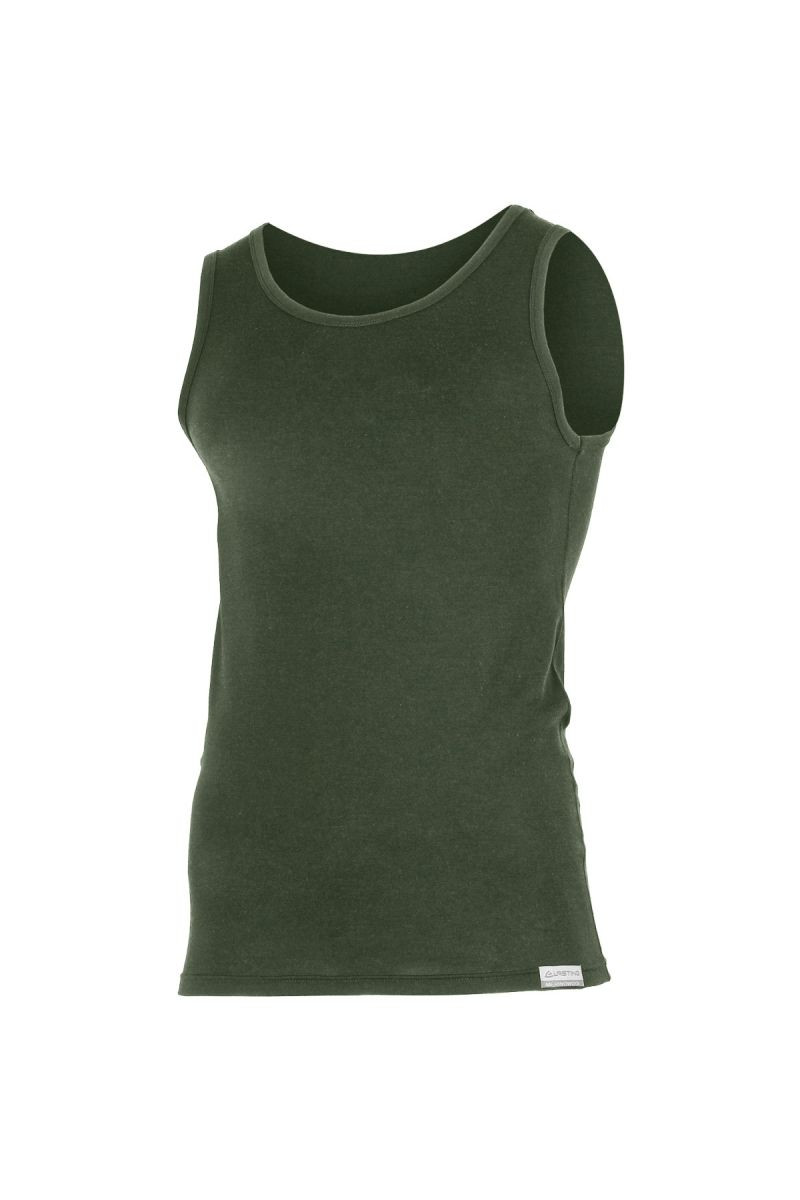 Lasting pánské merino tílko ANTON 6262 zelené Velikost: XL