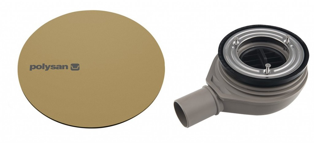 POLYSAN MIRAI vaničkový sifon, průměr 90, DN40, krytka zlato mat 72730GB