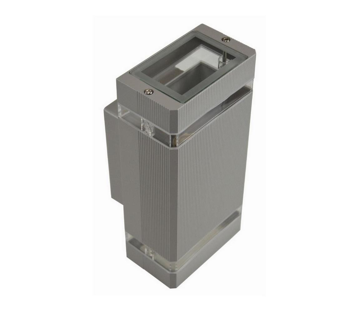 Venkovní nástěnné svítidlo LITEK 2xGU10/30W/230V IP44 šedá