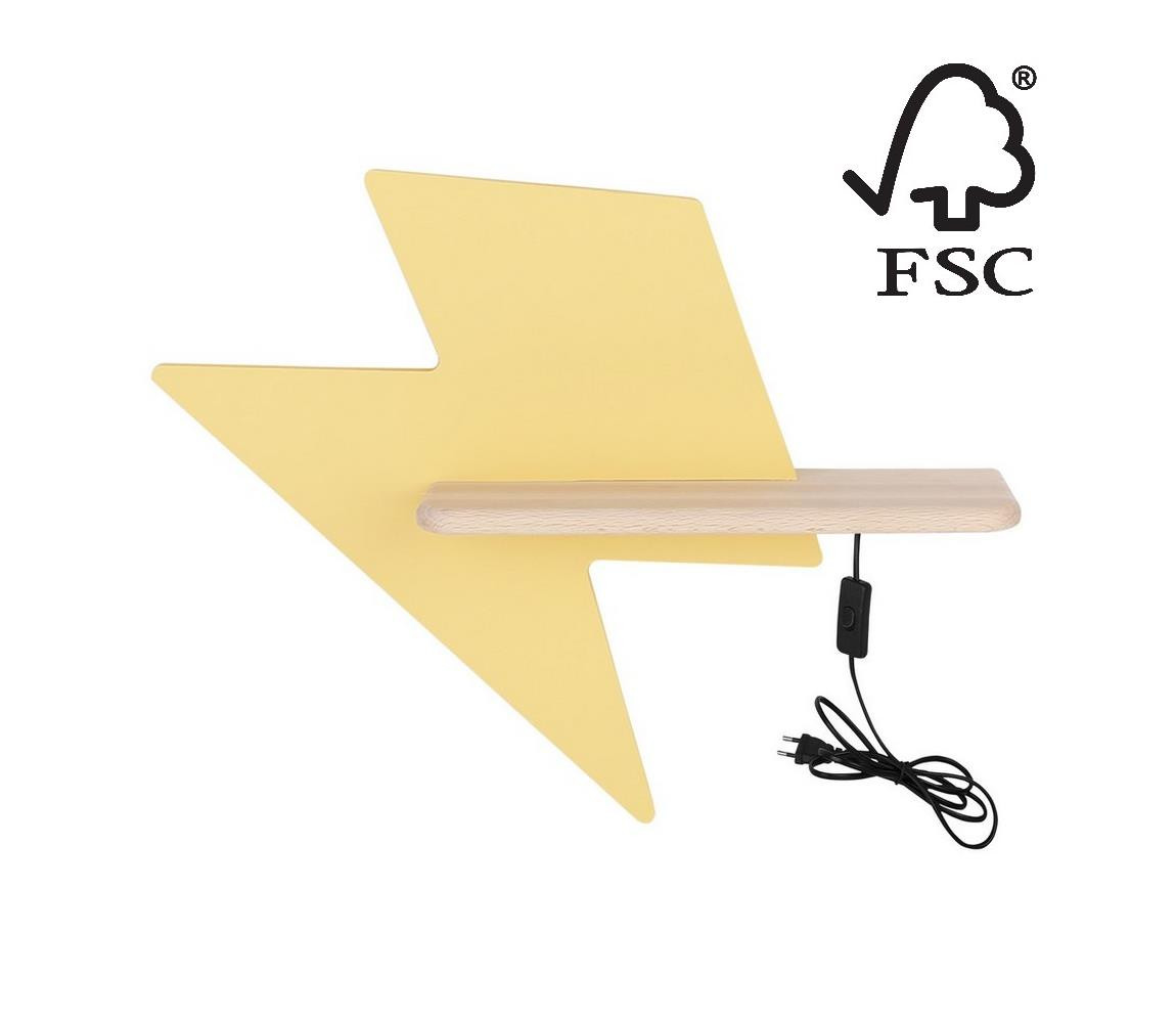 LED Dětské nástěnné svítidlo s poličkou LIGHTNING LED/4W/230V