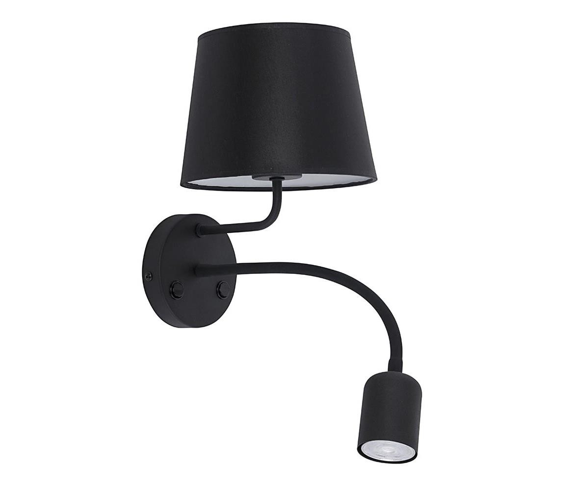 Nástěnná lampa MAJA 1xE27/15W/230V + 1xGU10/10W/230V černá