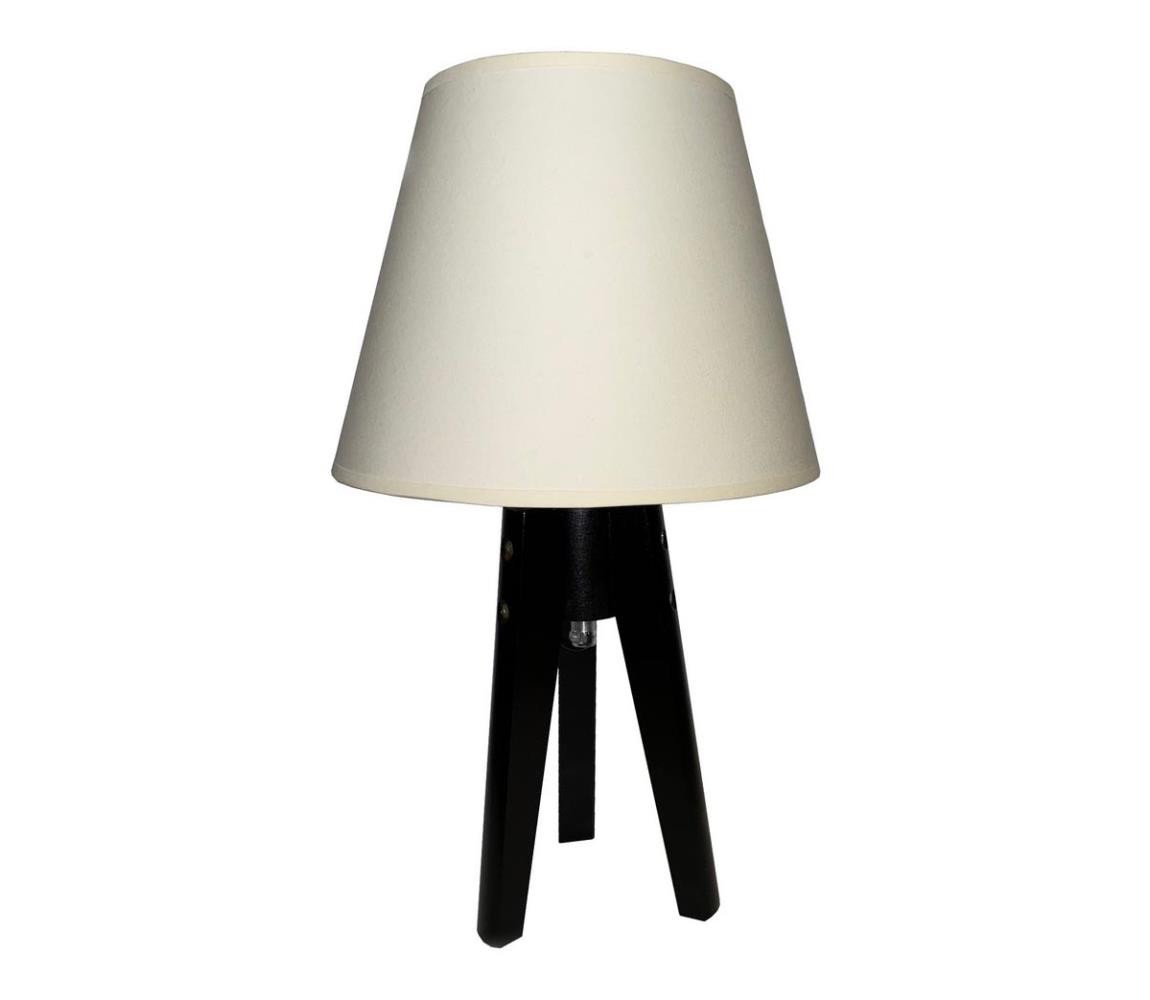 Stolní lampa CONE 1xE27/60W/230V wenge krémová