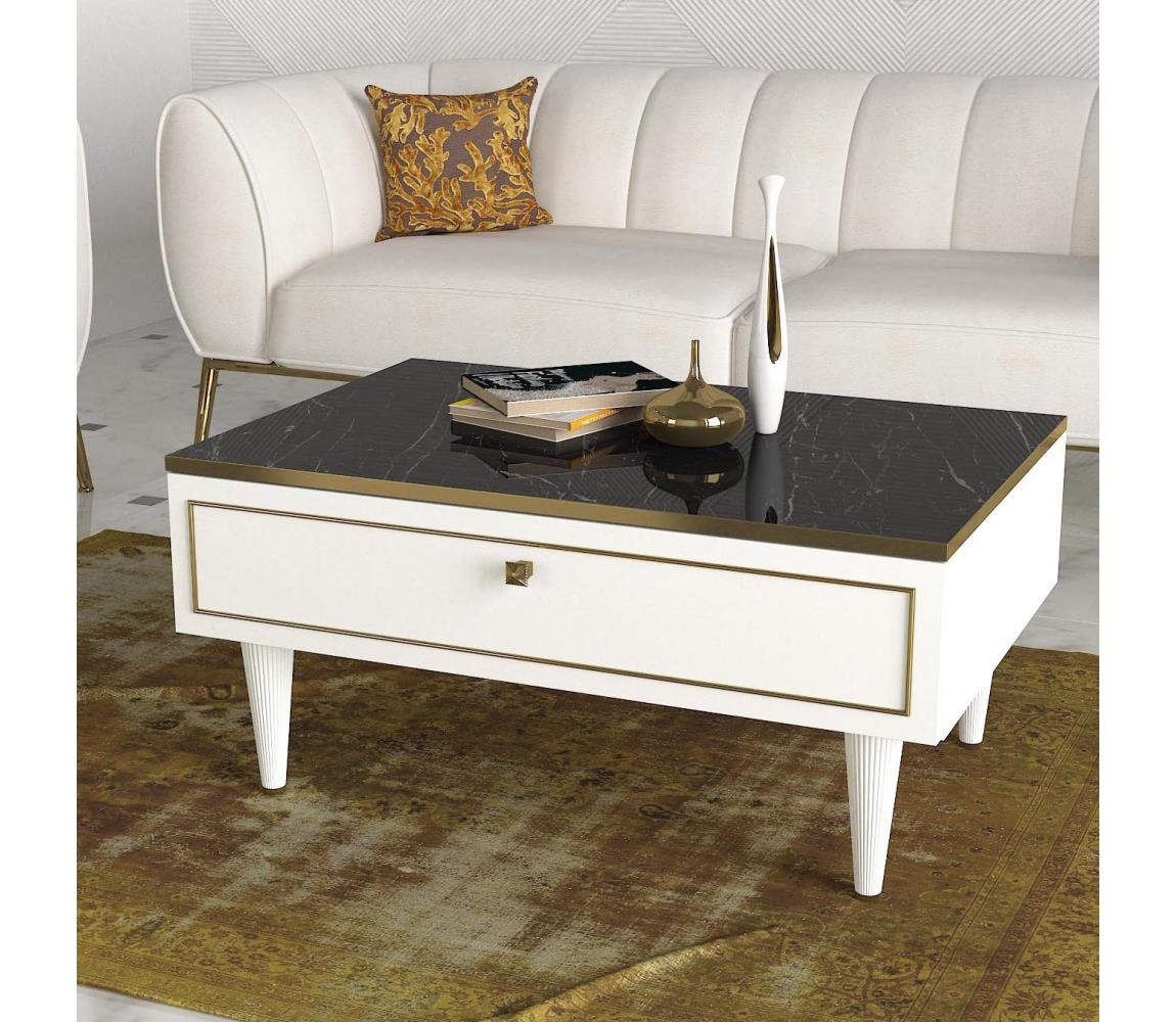 Konferenční stolek RAVENNA 60x90 cm bílá