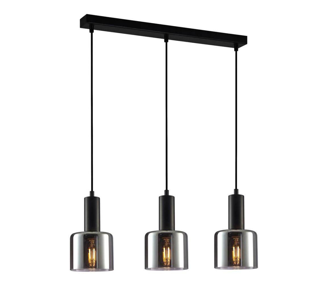 PND-65342-3-BK+SG - Lustr na lanku SANTIA 3xE27/40W/230V černá